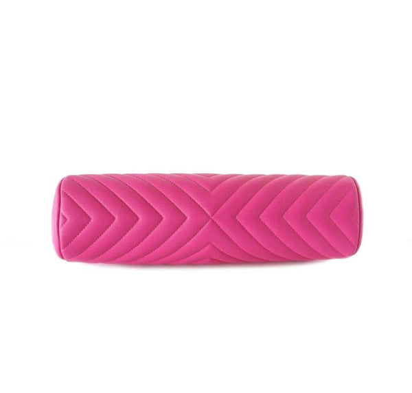 Chanel Chevron Clutch Pink New Bottom