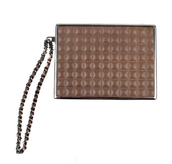 Chanel Cigarette Clutch Bag Brown Used Side