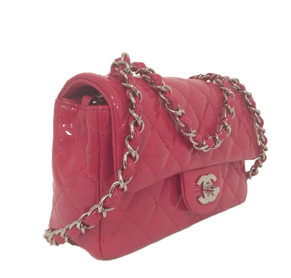 chanel classic mini flap fuschia new side