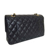 chanel classic medium flap bag caviar black used back side