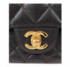 chanel classic medium flap bag caviar black used detail