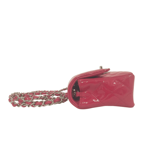 chanel classic mini flap fuschia new side