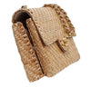 Chanel Classic Single Flap Rattan Wicker Used Side