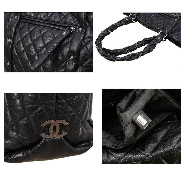 Chanel Grand Shopping Tote Black Calfskin