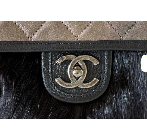 Chanel Dallas Collection Bag Black Fur