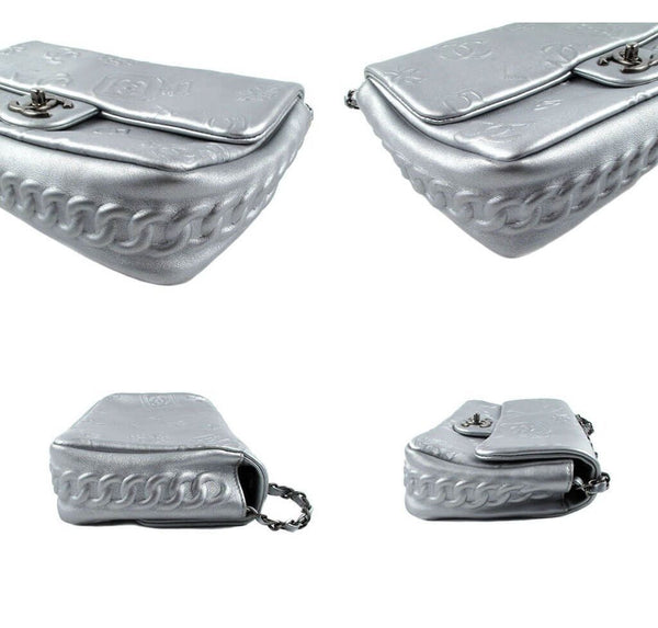 Chanel Jumbo Shoulder Lucky Charms Silver Used detail