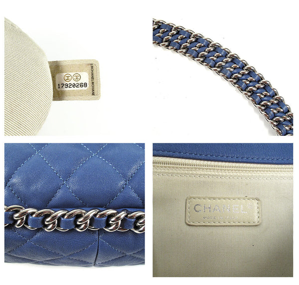 Chanel Maxi Flap Bag Blue Lambskin