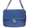 Chanel Maxi Flap Bag Blue Lambskin