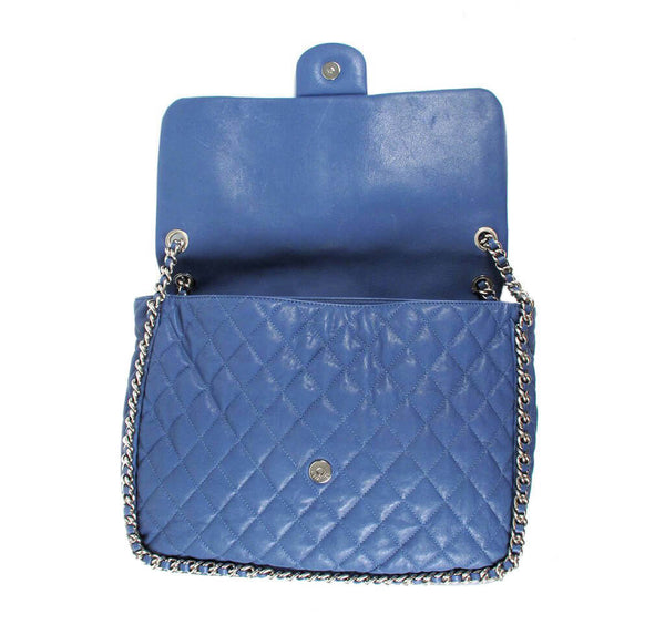 Chanel Maxi Flap Bag Blue Lambskin