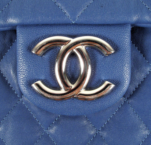 Chanel Maxi Flap Bag Blue Lambskin