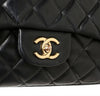 chanel maxi shoulder flap black used detail