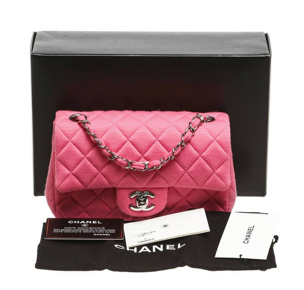 Chanel Mini Flap Bag Pink Jersey