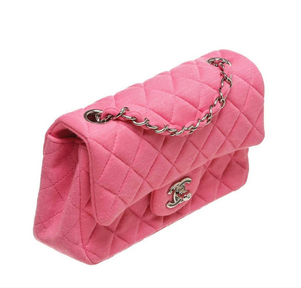 Chanel Mini Flap Bag Pink Jersey