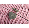 Chanel Wicker Shoulder Bag Pink