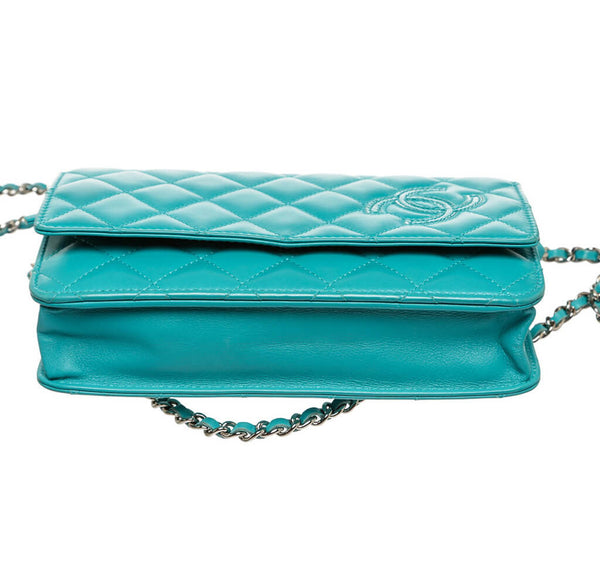 Chanel WOC Bag Teal Lambskin