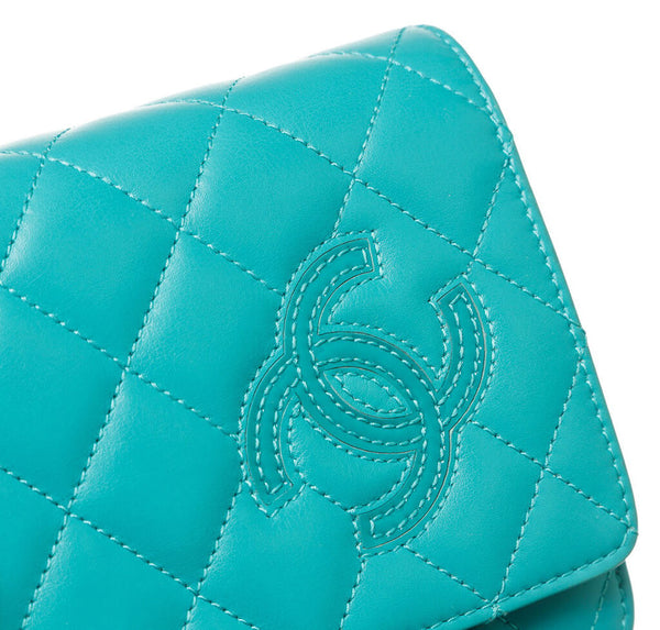 Chanel WOC Bag Teal Lambskin