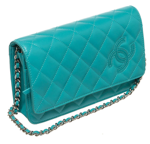 Chanel WOC Bag Teal Lambskin