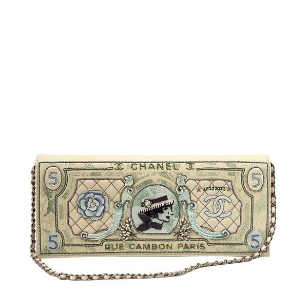 chanel dollar bag runway limited edition new front