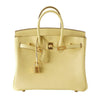 hermes birkin 25 jaune poussin new front open