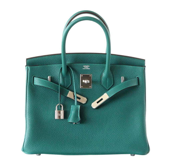 hermes birkin 30 malachite new front open