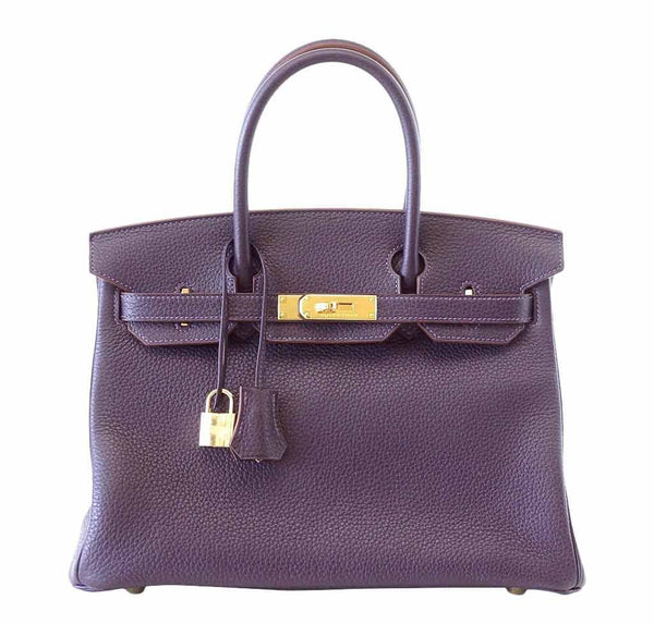 Hermes Birkin 30 Raisin Togo Bag