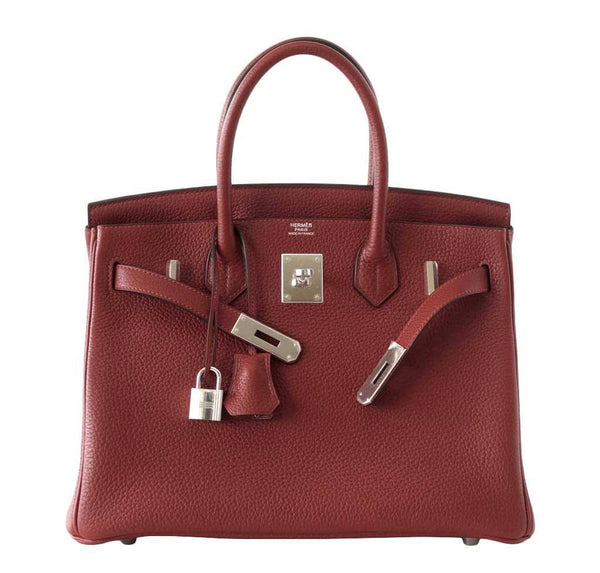 Hermes Birkin 30 Rouge H new front open