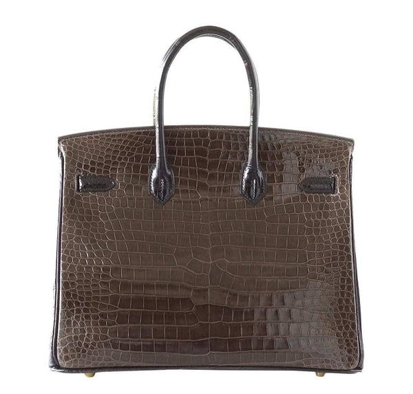 hermes birkin 35 bicolor porosus crocodile new back