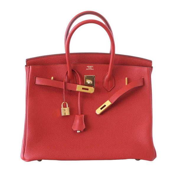 hermes birkin 35 vermillion new front open