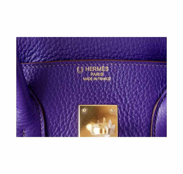 Hermes Birkin 35 Iris Special Order Horseshoe new embossing