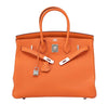 hermes birkin 35 h orange new front open