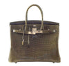 Hermes Birkin 35 Vert Veronese Crocodile new front open