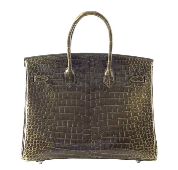 Hermes Birkin 35 Vert Veronese Crocodile new back