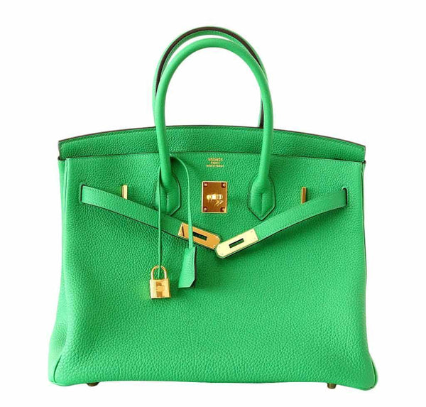 Hermes Birkin 35 Bamboo new front open