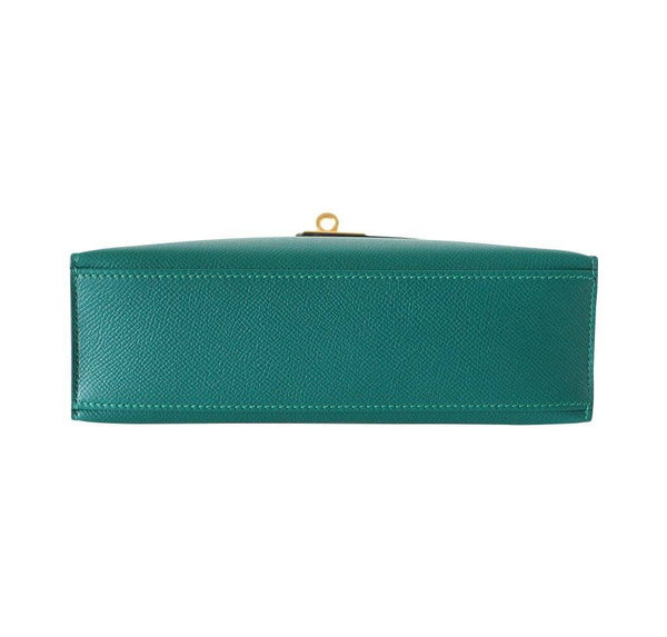 Hermes JPG Kelly Pochette Malachite new bottom