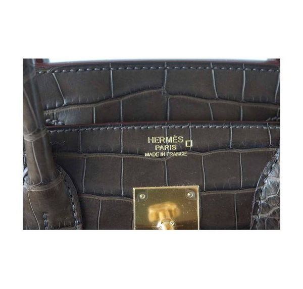 hermes birkin 30 gris elephant alligator new embossing