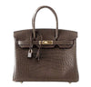 Hermes Birkin 30 Gray Alligator Bag