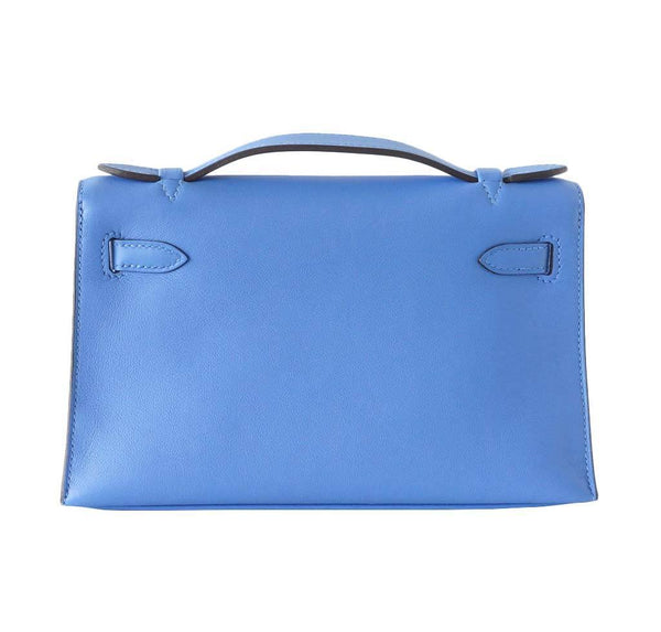 Hermes JPG Kelly Pochette Blue Paradise new back