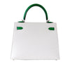 Hermes Kelly Sellier HSS 25 White Epsom Palladium excellent back