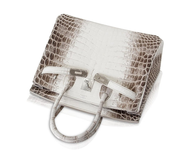 Hermes Birkin 30 Blanc Himalaya Crocodile palladium pristine top