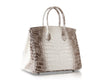 Hermes Birkin 30 Blanc Himalaya Crocodile palladium pristine back side