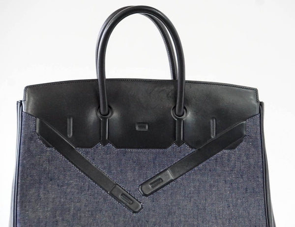 Hermes Birkin 35 Limited Edition Denim Shadow excellent straps