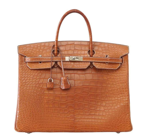 Hermes Birkin 40 Fauve Alligator Bag 