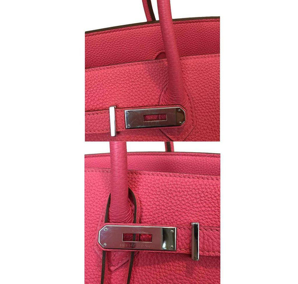 hermes birkin 35 rose lipstick used engraving