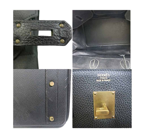 hermes hac 45 black used detail