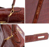 hermes mini kelly miel crocodile used detail