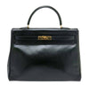 Hermes Kelly 35 Black Calf Bag 