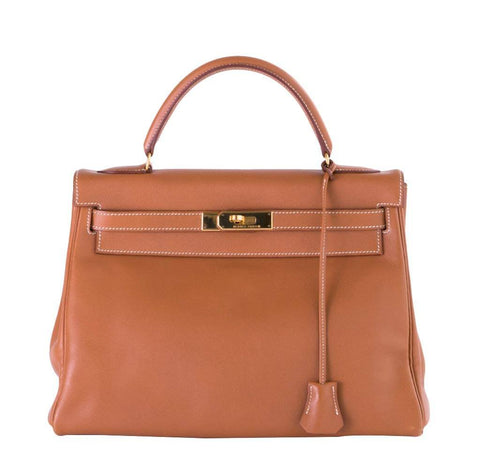 Hermes Kelly 32 Gold Gulliver Bag 