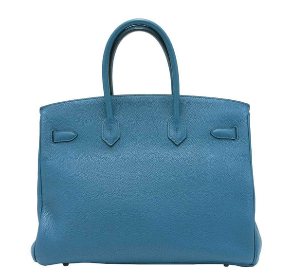 hermes birkin 35 cobalt used back