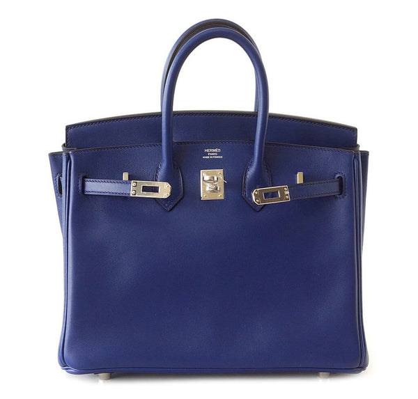 Hermes Birkin 25 Bleu Saphir Bag 