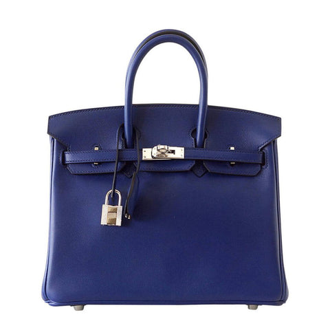 Hermes Birkin 25 Bleu Saphir Bag 